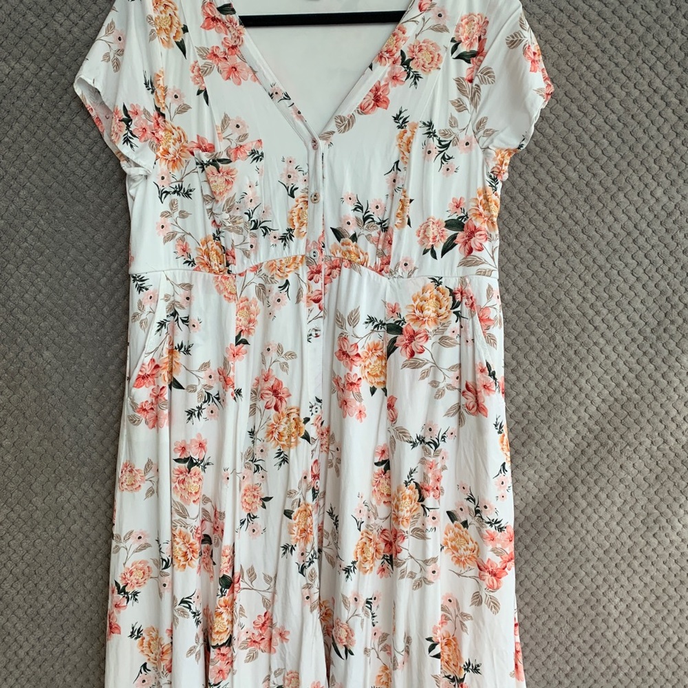 White floral dress